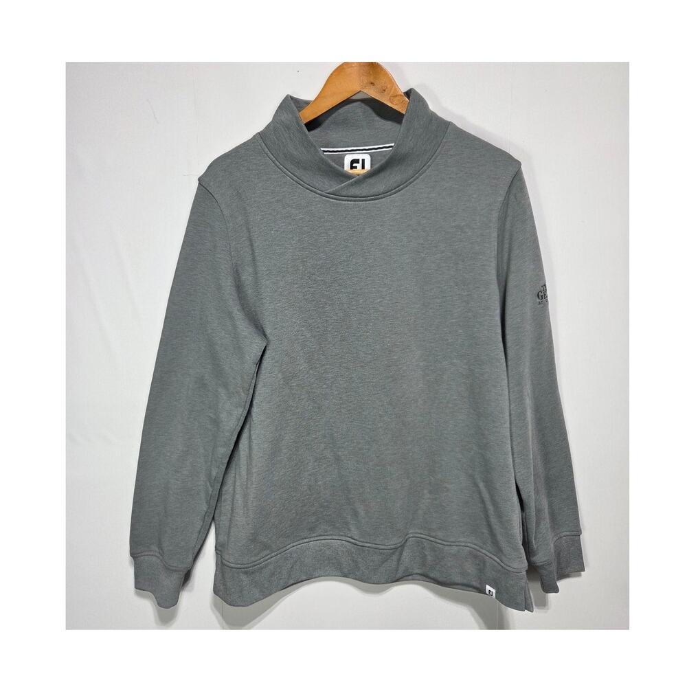 FootJoy Men's Gray Mock Neck Golf Pullover Sweatshirt Size XL